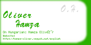 oliver hamza business card